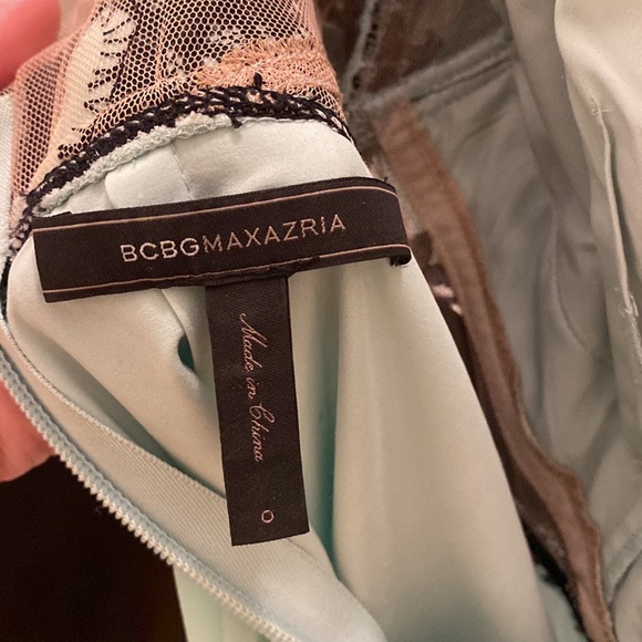 BCBG Ariane Pleated Dress with Eyelash Lace - Picture 6 of 7